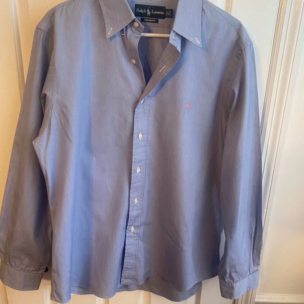 Ralph Lauren Men's Light Blue Button Down Shirt